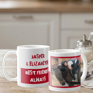 Beste Freunde immer ich und mein Pferd grau rot Kaffeetasse