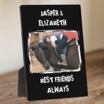 Beste Freunde immer Pferd Foto schwarz und weiß