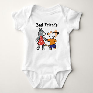 Beste Freunde Maisy und Dotty Griff-Hände Baby Strampler