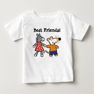 Beste Freunde Maisy und Dotty Griff-Hände Baby T-shirt