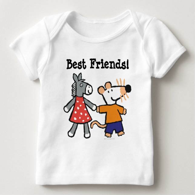 Beste Freunde Maisy und Dotty Griff-Hände Baby T-Shirt (Vorderseite)