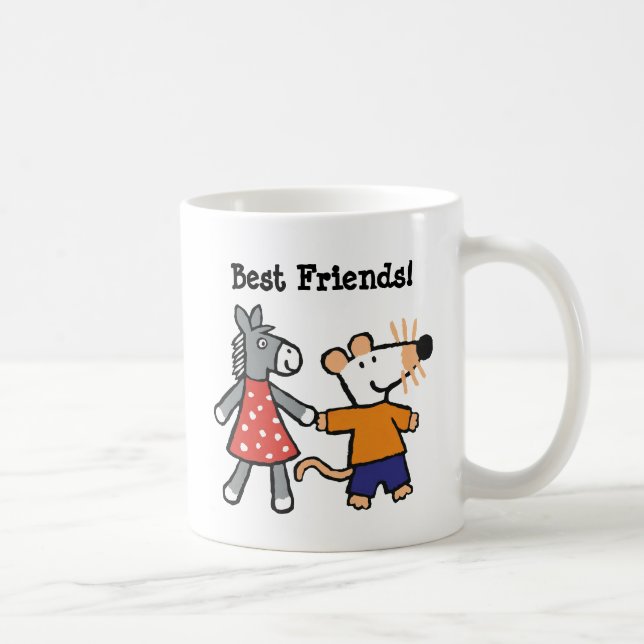 Beste Freunde Maisy und Dotty Griff-Hände Kaffeetasse (Rechts)
