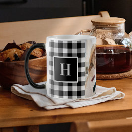 Beste Freunde Modernes Monogramm Foto Erinnerungs  Verwandlungstasse