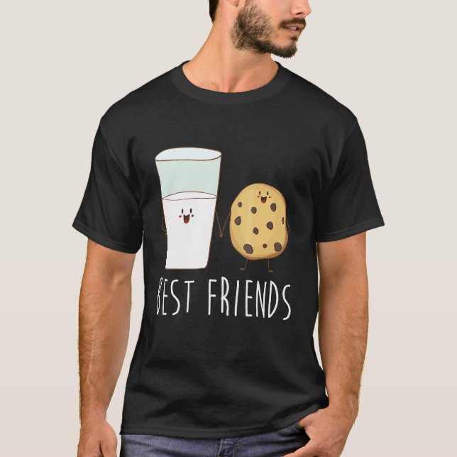 Beste Freunde - Niedliches Cookie von Milch und Co T-Shirt (Vorderseite)