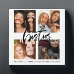 Beste Freunde Quadrat 4 Fotos Collagen Fotoplatte<br><div class="desc">Ein tolles Geschenk,  um Ihre Freundschaft zu feiern! Eine Foto-Plakette mit Ihren Lieblings-4 Fotos,  personalisiert mit Ihren Namen.</div>