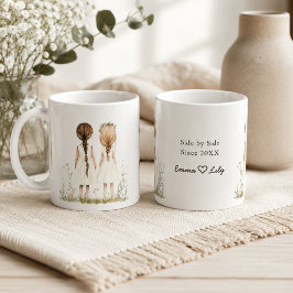 Beste Freunde seit personalisierter Namens-Tasse Kaffeetasse