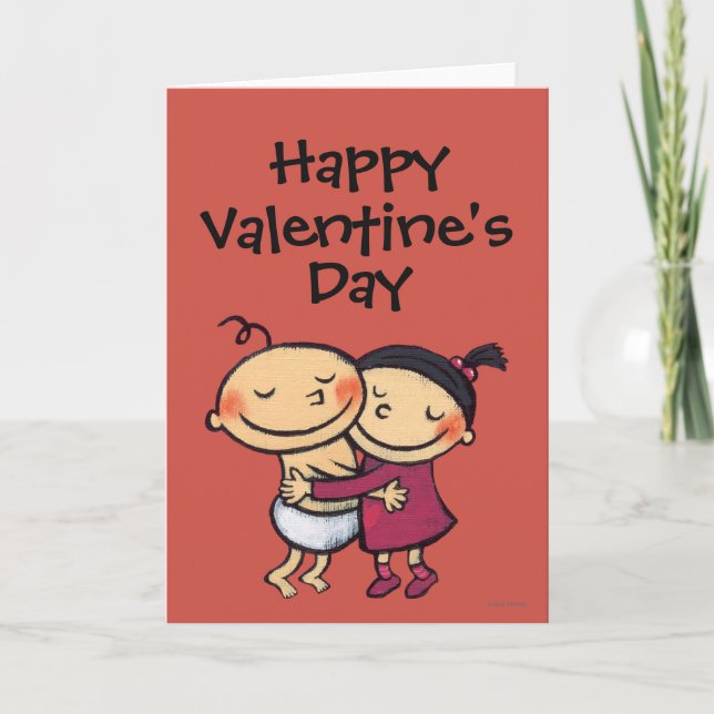 Beste Freunde umarmen Feiertagskarte (Vorderseite)