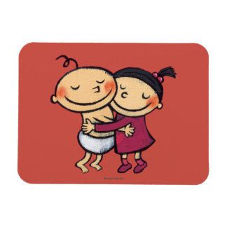 Beste Freunde umarmen Magnet