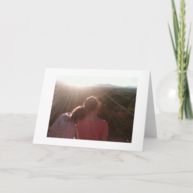 Beste Freunde und ein Sonnenuntergang Karte (Vorderseite)