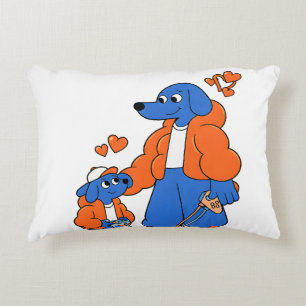 Beste Freunde: Vater-und-Sohn-Blue-Dog-Duo ( Orang Dekokissen