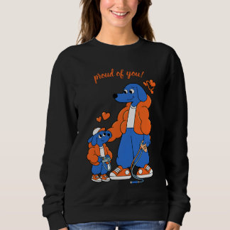 Beste Freunde: Vater-und-Sohn-Blue-Dog-Duo ( Orang Sweatshirt