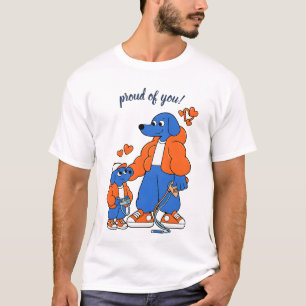 Beste Freunde: Vater-und-Sohn-Blue-Dog-Duo ( Orang T-Shirt