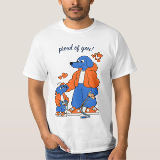 Beste Freunde: Vater-und-Sohn-Blue-Dog-Duo ( Orang T-Shirt