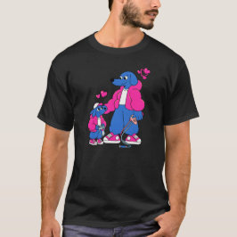 Beste Freunde: Vater und Sohn Blue Dog Duo ( rosa T-Shirt