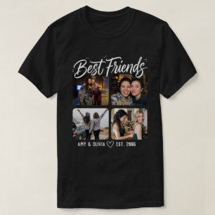 Beste Freunde Vier-Foto-Collage T-Shirt