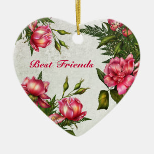 Beste Freunde - viktorianische Keramik Ornament