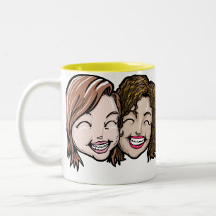 Beste Freunde Zweifarbige Tasse