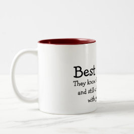 Beste Freunde Zweifarbige Tasse