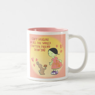 beste Freunde Zweifarbige Tasse