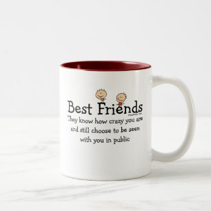 Beste Freunde Zweifarbige Tasse