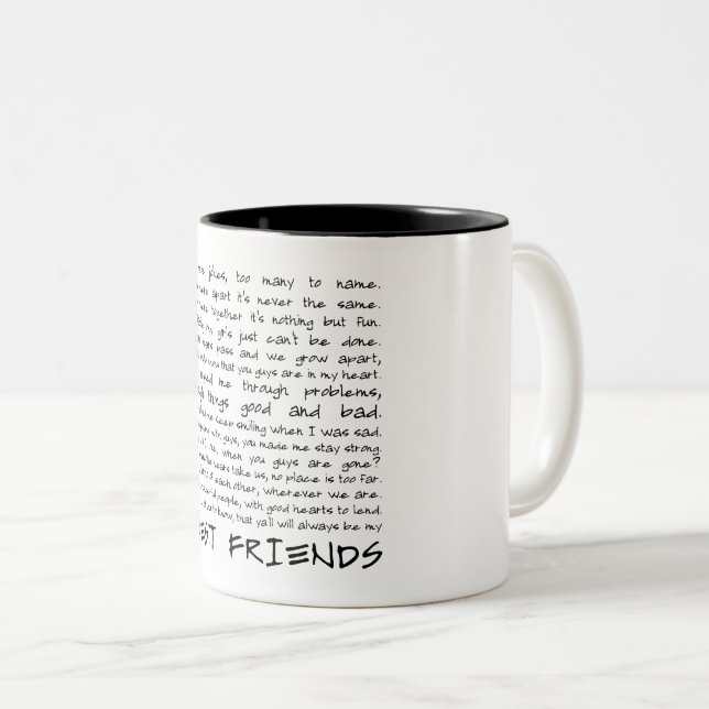 Beste Freunde Zweifarbige Tasse (VorderseiteRechts)