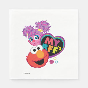 BESTE FREUNDIN Abby und Elmo Serviette