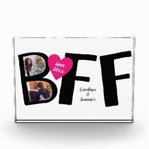 BESTE FREUNDIN Best Friends Besties Niedlich Black Fotoblock