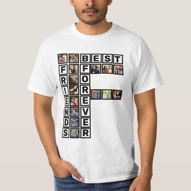 BESTE FREUNDIN Best Friends Forever 15 Collage Tem T-Shirt (Vorderseite)