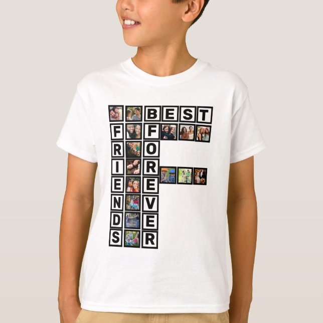 BESTE FREUNDIN Best Friends Forever 15 Collage Tem T-Shirt (Vorderseite)