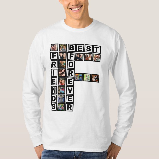 BESTE FREUNDIN Best Friends Forever 15 Collage Tem T-Shirt (Vorderseite)