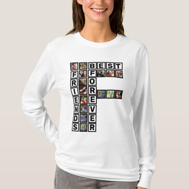 BESTE FREUNDIN Best Friends Forever 15 Collage Tem T-Shirt (Vorderseite)