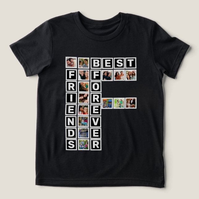 BESTE FREUNDIN Best Friends Forever 15 Collage Tem Tri-Blend Shirt (Design Vorderseite)