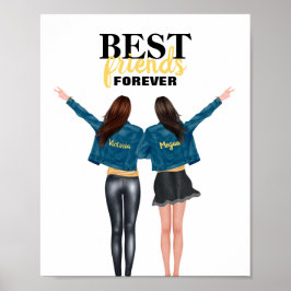 BESTE FREUNDIN Best Friends Forever Jean Jacket Poster