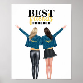 BESTE FREUNDIN Best Friends Forever Jean Jacket Poster
