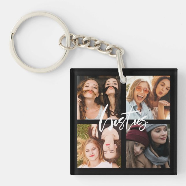 beste Freundin Best Friends Foto Geschenk Schlüsselanhänger (Vorderseite)