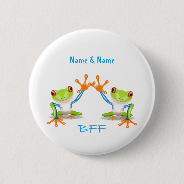 BESTE FREUNDIN beste Freund-für immer Frösche 2 Button (Vorderseite)