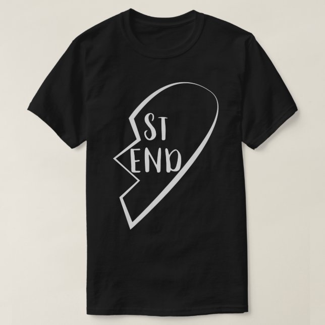 BESTE FREUNDIN Beste Freunde für immer Herzstück 2 T-Shirt (Design vorne)