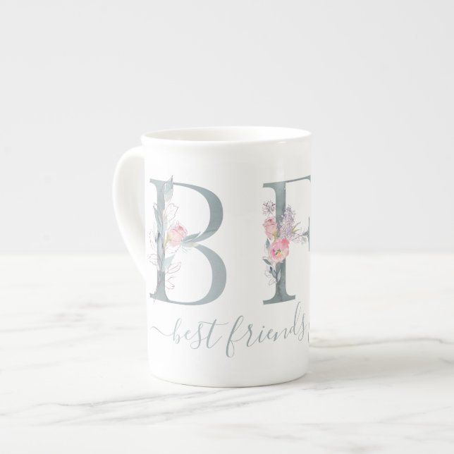 BESTE FREUNDIN Beste Freunde für immer Weiß Wasser Prozellantasse (Vorderseite Links)