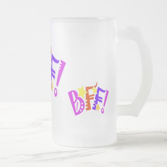 BESTE FREUNDIN beste Freunde trinken für immer Mattglas Bierglas (Rechts)