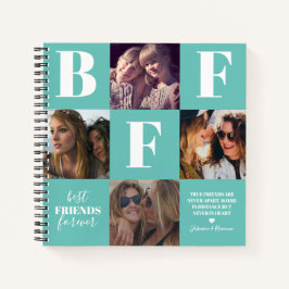 BESTE FREUNDIN Besties Foto Collage Aquamarin Notizbuch