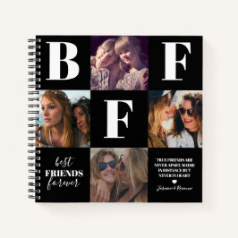BESTE FREUNDIN Besties Foto Collage Black Notizbuch