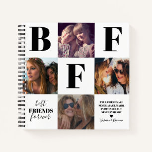 BESTE FREUNDIN Besties Foto Collage Black Notizbuch