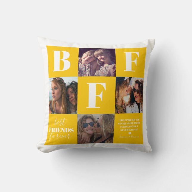 BESTE FREUNDIN Besties Fotomaterial Gelb Kissen (Vorderseite)