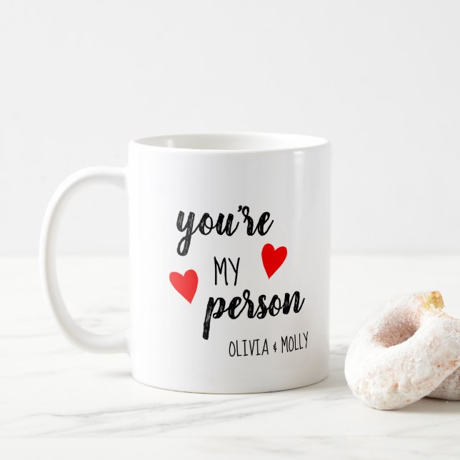 BESTE FREUNDIN Besties Geschenk Bester Freund Pers Kaffeetasse (Mit Donut)