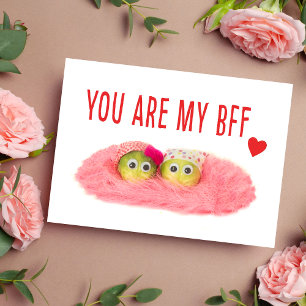 Beste Freundin BFF beste Freundin rosa personalisi Postkarte