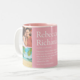 Beste Freundin BFF Besties Definition Fotos Pink Zweifarbige Tasse