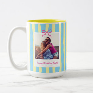 Beste Freundin BFF Geburtstagsgeschenk mit individ Zweifarbige Tasse