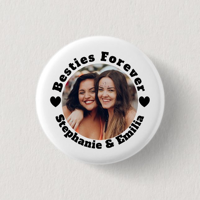 BESTE FREUNDIN der besten Freunde des personalisie Button (Vorderseite)