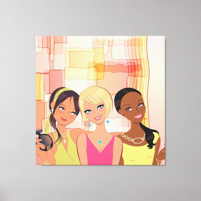 Beste Freundin der besten Freunde überpackte Canva Leinwanddruck (Vorderseite)
