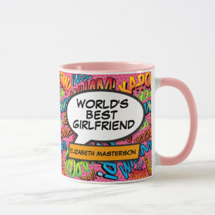 Beste Freundin der Welt Lustiges Retro-Comic-Buch  Tasse